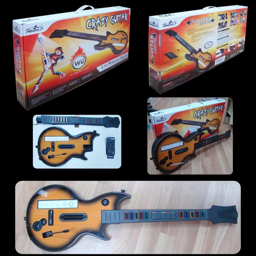 Juhtmevaba Wii Crazy Guitar kitarr muusikamängude jaoks