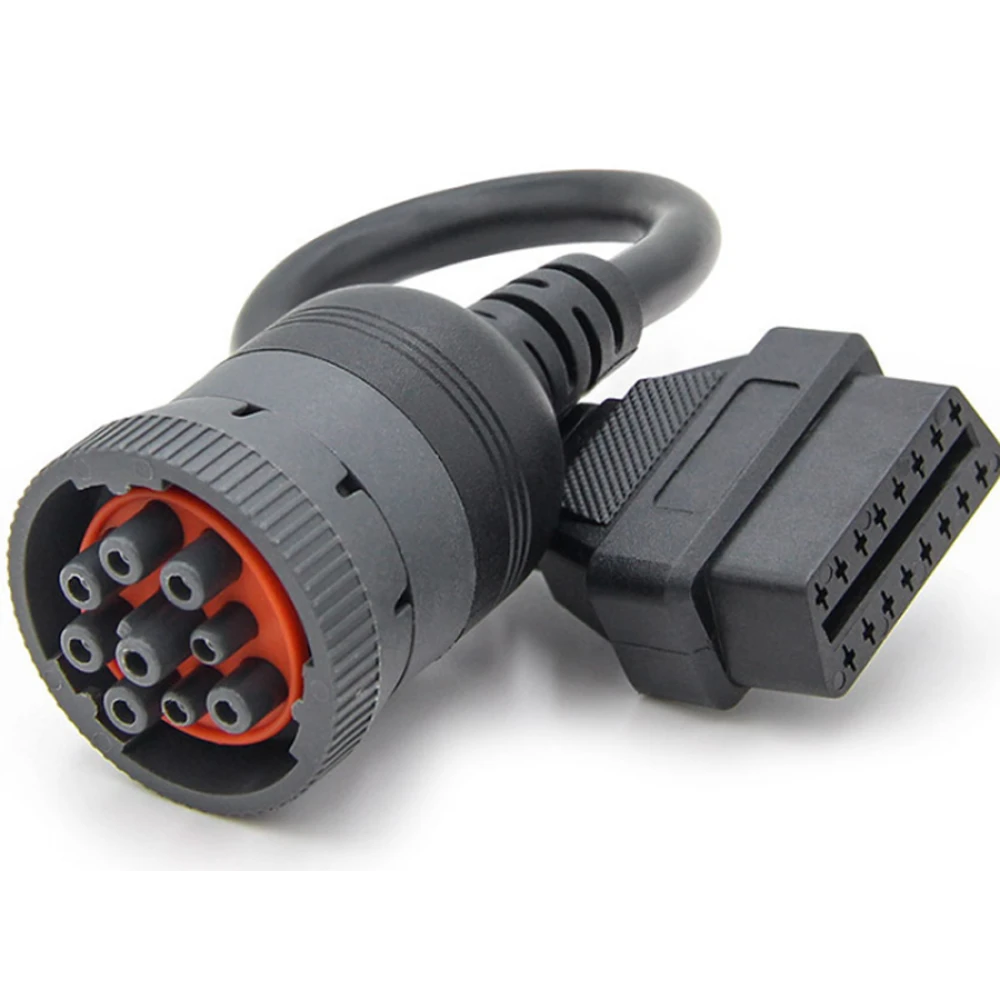 J1939 9Pin–OBD2 16Pin adapterkaabel professionaalseks diagnostikaks