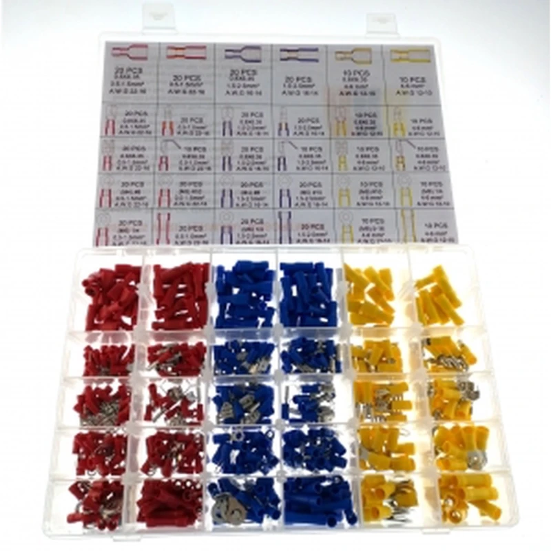 480 isoleeritud elektriotsikute komplekt 30 tüüpi krimpimiseks