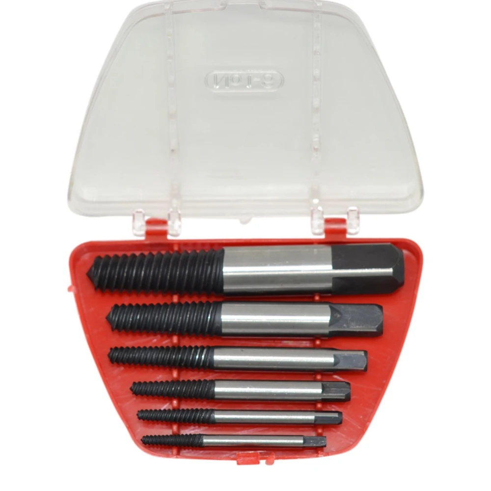 6-osaline professionaalne katkiste kruvide eemaldajate komplekt TSX TOOL