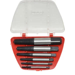 6-osaline professionaalne katkiste kruvide eemaldajate komplekt TSX TOOL