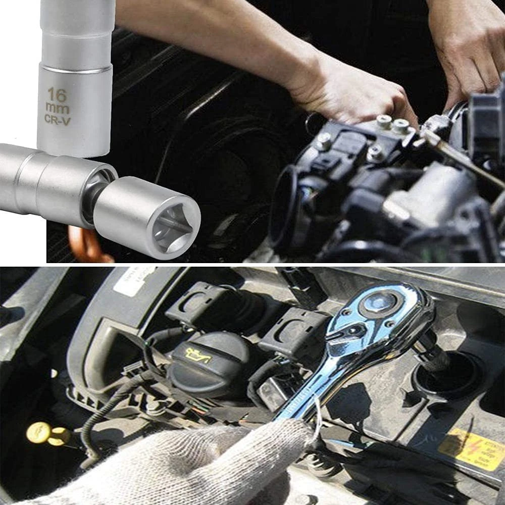 2-osaline paindlik magnetiline süüteküünla padrunvõtmete komplekt 14 mm ja 16 mm TSX TOOL