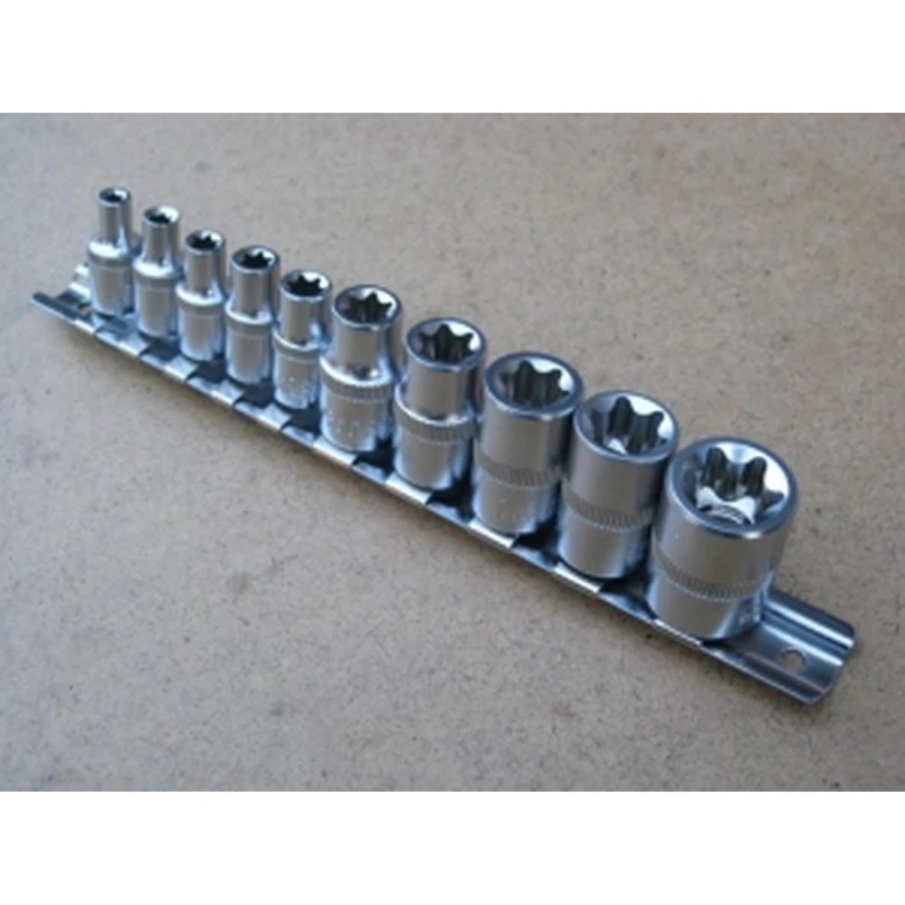 1/4 Torx sisekuuskantvõtmete komplekt - 10 tk TSX TOOL kroomvanaadiumterasest