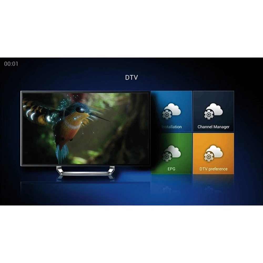 Kii Pro kahe tuuneriga DVB-S2 DVB-T2 Android TV Box 2GB/16GB 4K