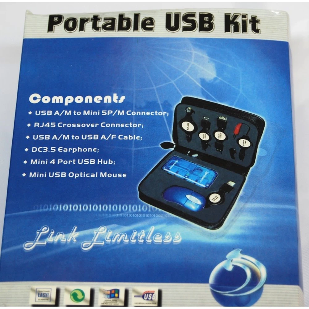 Concentrador USB 4 puertos del kit de viaje USB satkit