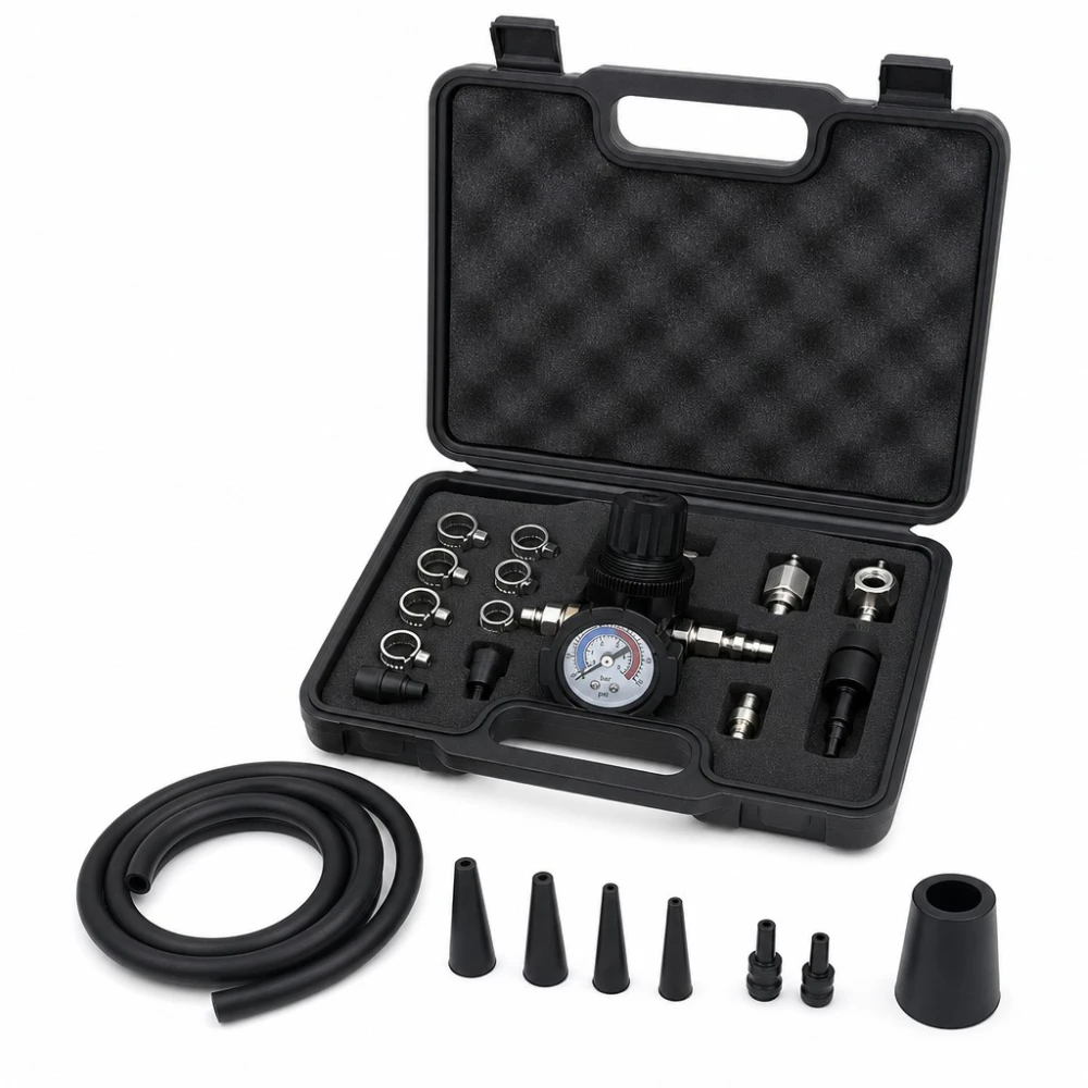 Turbokompressori Lekketester Kit 9 Tükki Manomeetriga Turbo Rõhu Test