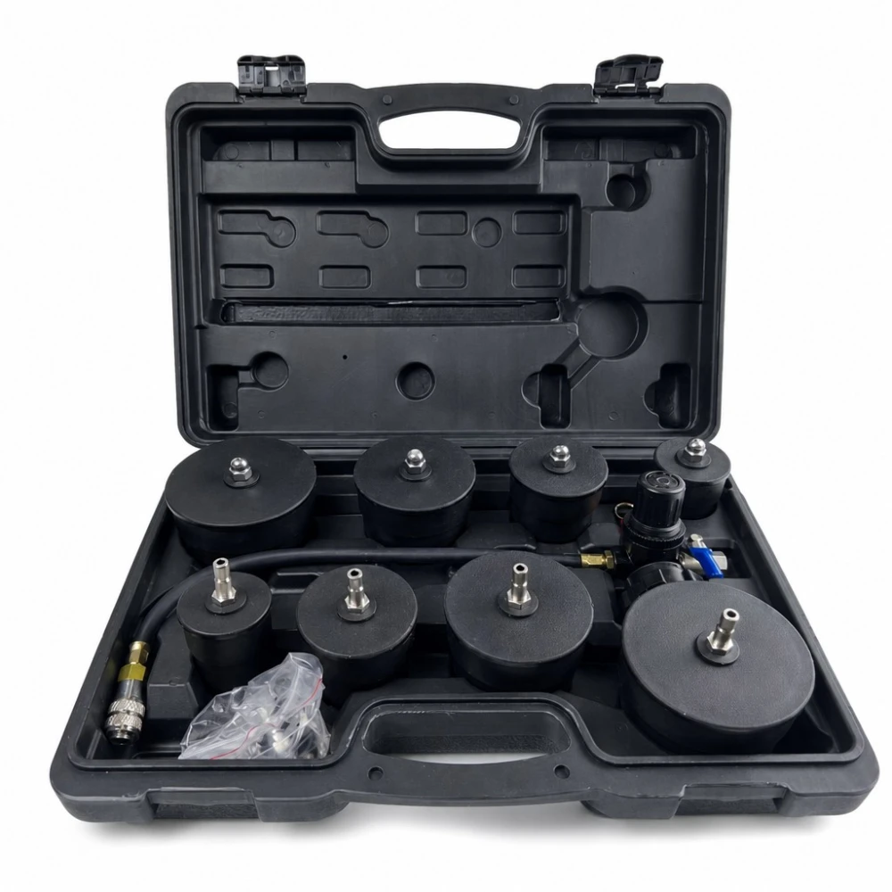Turbokompressori Lekketester Kit 9 Tükki Manomeetriga Turbo Rõhu Test