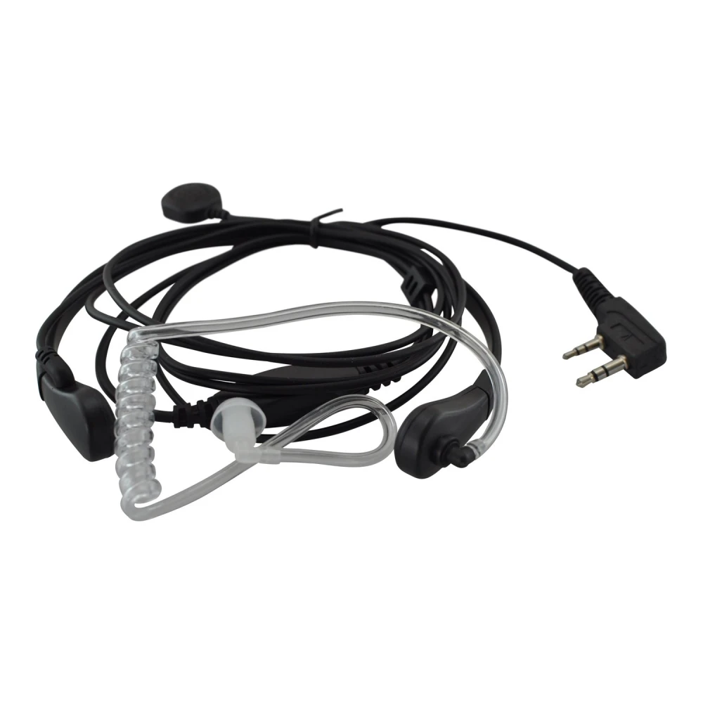 Auricular laringófono para walkie talkie Baofeng con velcro y doble pin