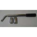 Detalle de vasos reversibles de la llave telescópica extensible para ruedas de coche