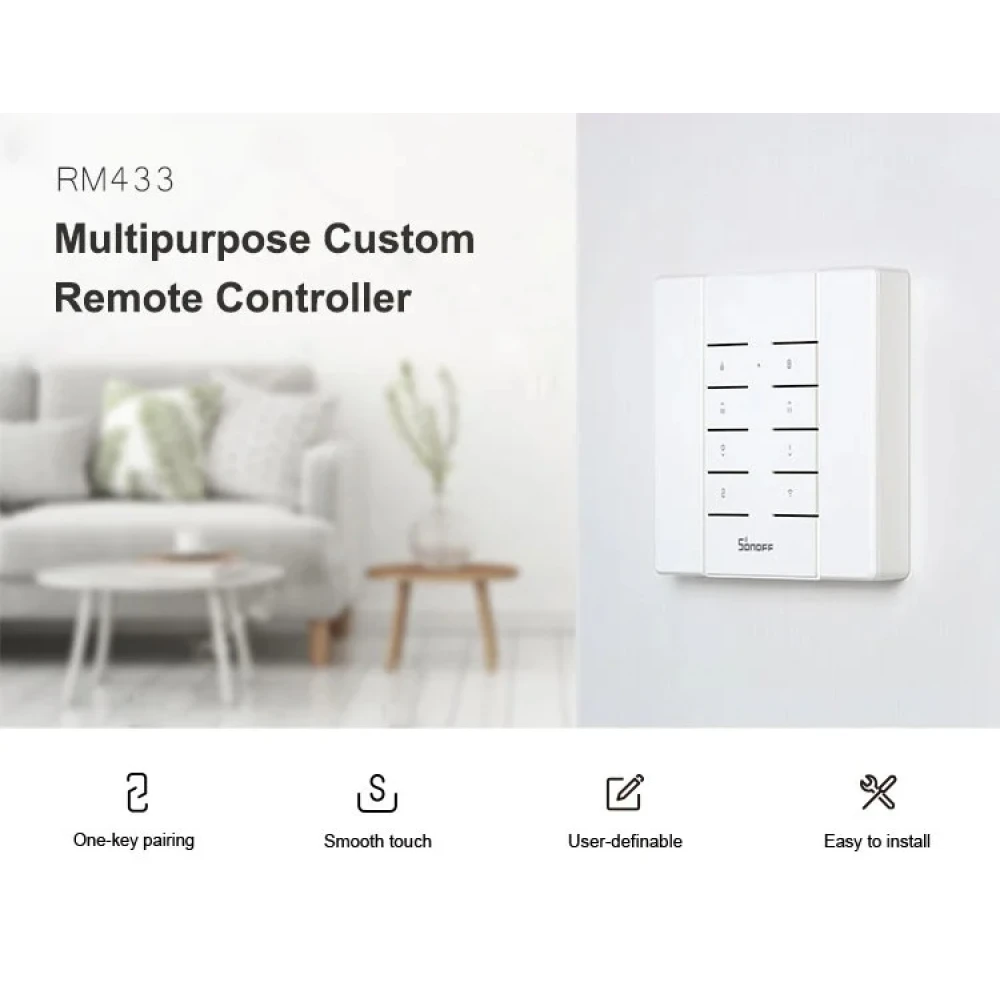 SONOFF RM433R2 kaugjuhtimispult 433MHz RF seadmete juhtimiseks