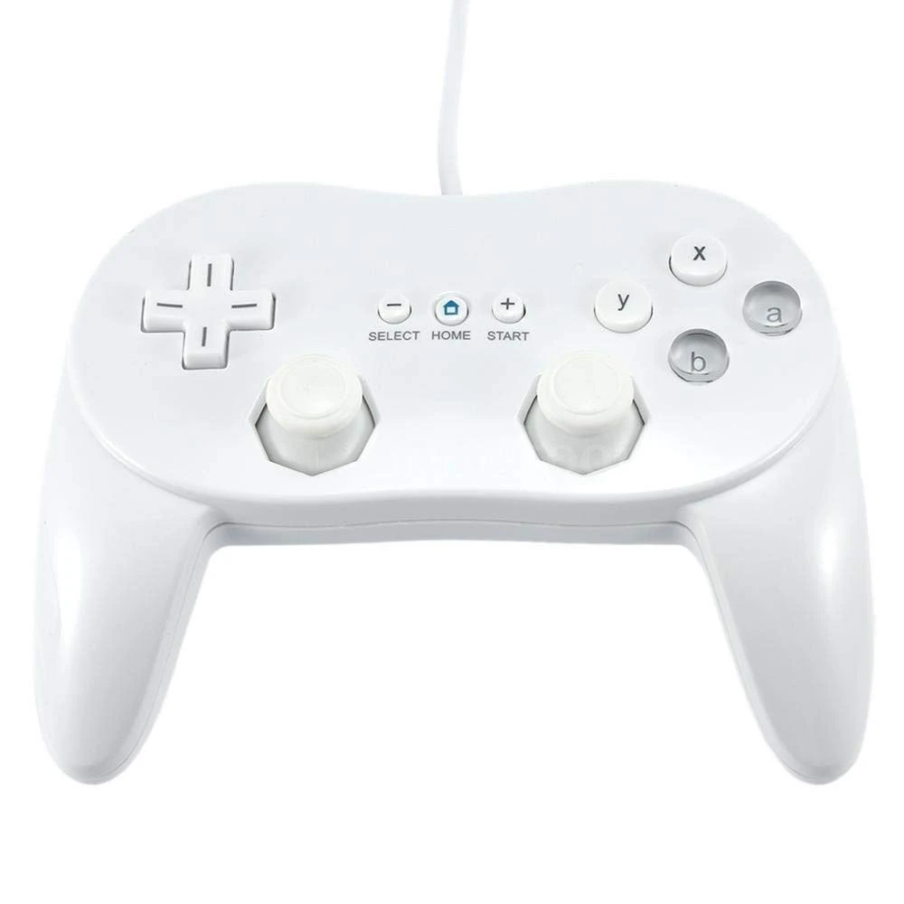 Valge ühilduv Wii Classic Pro kontroller Nintendo Wii jaoks