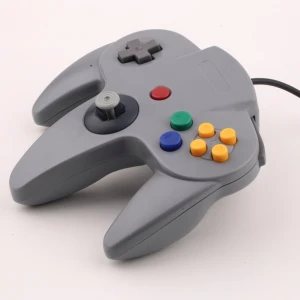 Nintendo 64 ühilduv juhtpult originaalse pistikuga ja musta kaabliga