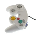 Vista frontal del mando GameCube para Wii color blanco
