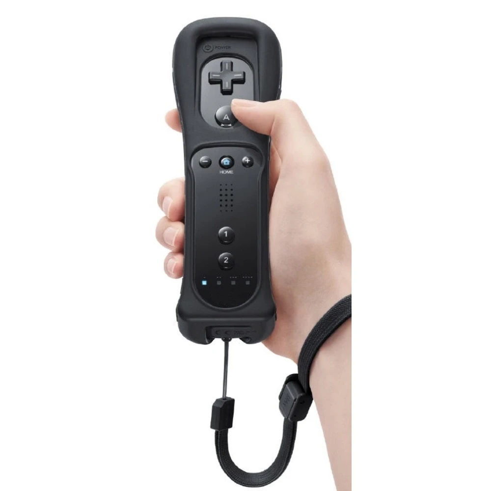 Wii Remote juhtpult sisseehitatud Wii Motion Plusiga, must