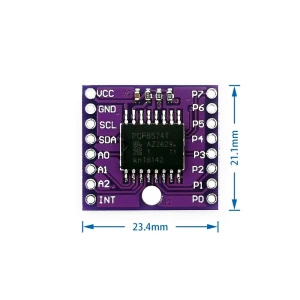 I2C PCF8574T moodul Arduino jaoks - E/S portide laiendus