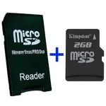 MS Pro Duo adapter + MicroSD 2GB Sony PSP-le