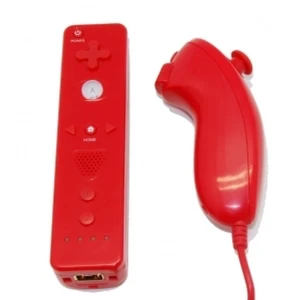 Wii Remote pult Wiimotion Plus ja punase Nunchuckiga Wii jaoks