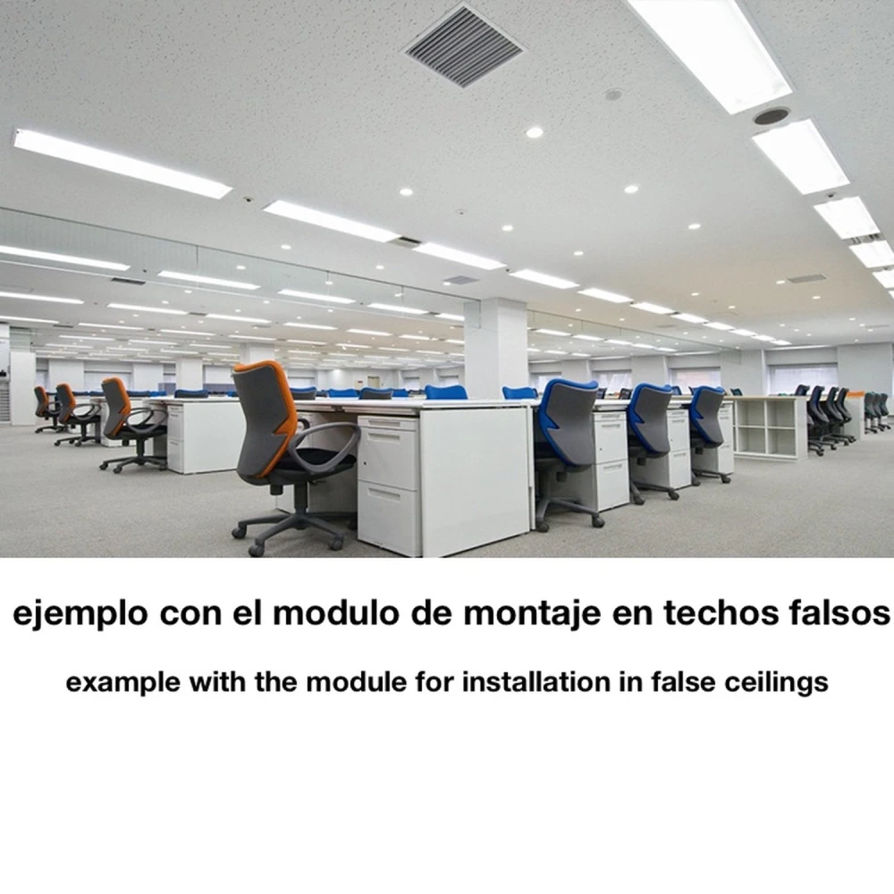 Panel LED Slim 120x30cm 48W 4500lm con marco plata color blanco frío