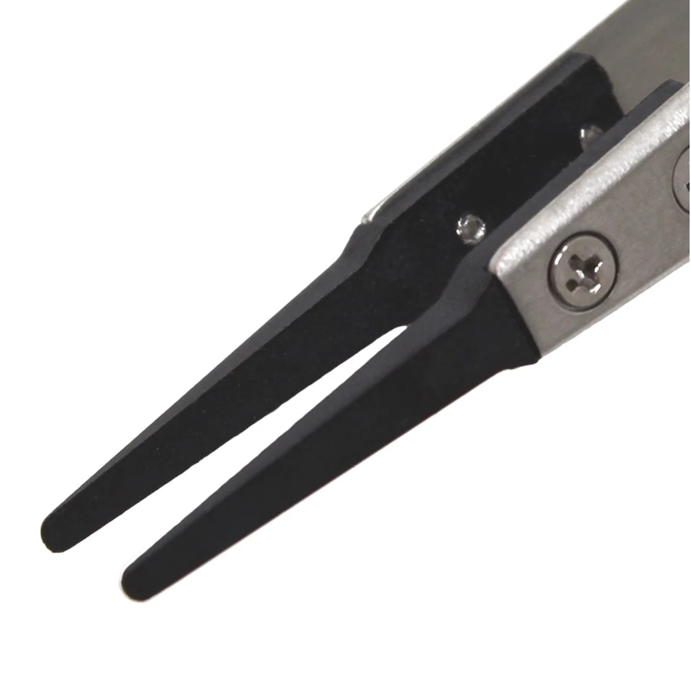 Pinzas de precisión Vetus ESD-249 con punta plástica ESD y diseño antimagnetico