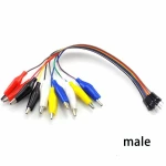 Cable de prueba con pinzas cocodrilo multicolor para electrónica