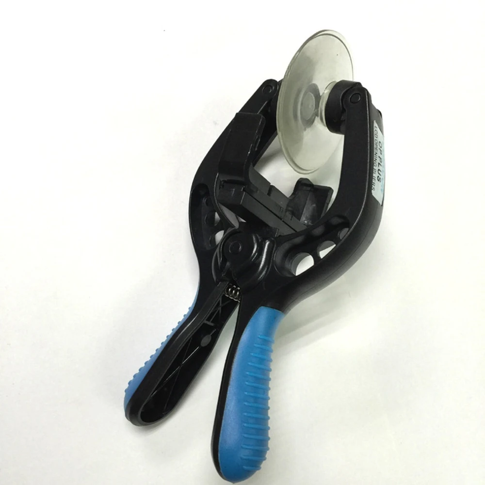 Herramienta para abrir pantalla iPhone con pinzas de succión y herramienta de plástico