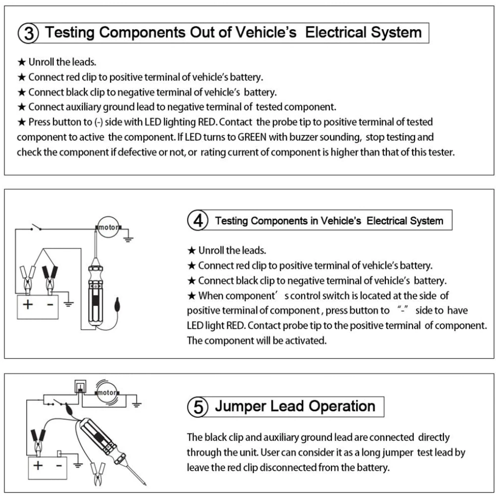 DY18 autoahela tester 12V ja 24V elektridiagnostikaks