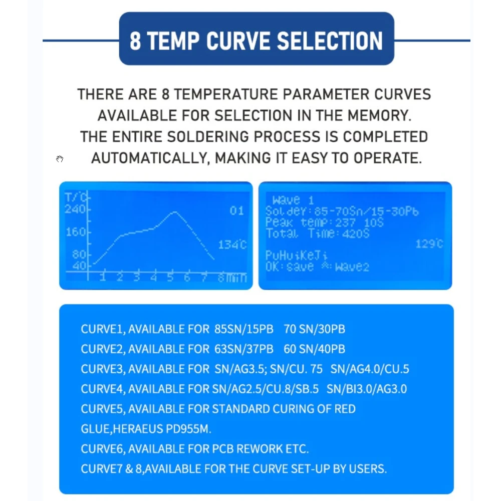 Puhui T-962 V2.0 infrapuna reflow-ahi PCB ja SMD BGA jaoks