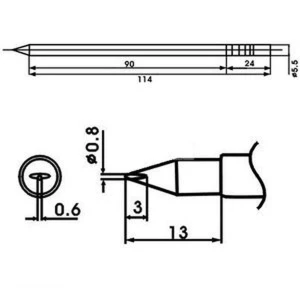 Aoyue LF-08LD jootekolvi otsik koos takistiga jootmisjaamadele