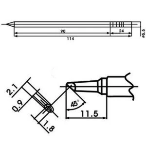 Aoyue LF-2BCM jootekolvi otsik koos takistiga jootmisjaamadele
