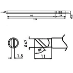 Aoyue LF-K jootekolbi otsik koos küttekehaga - originaalvaruosa