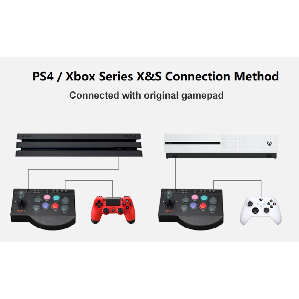 Arcade stick USB PXN 0082 compatible PS3 PS4 Xbox Switch PC