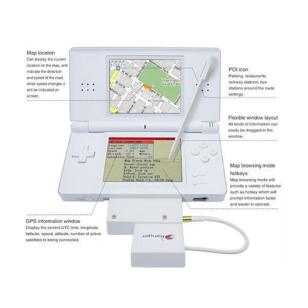 Ranger NDS GPS System Nintendo DS Lite jaoks
