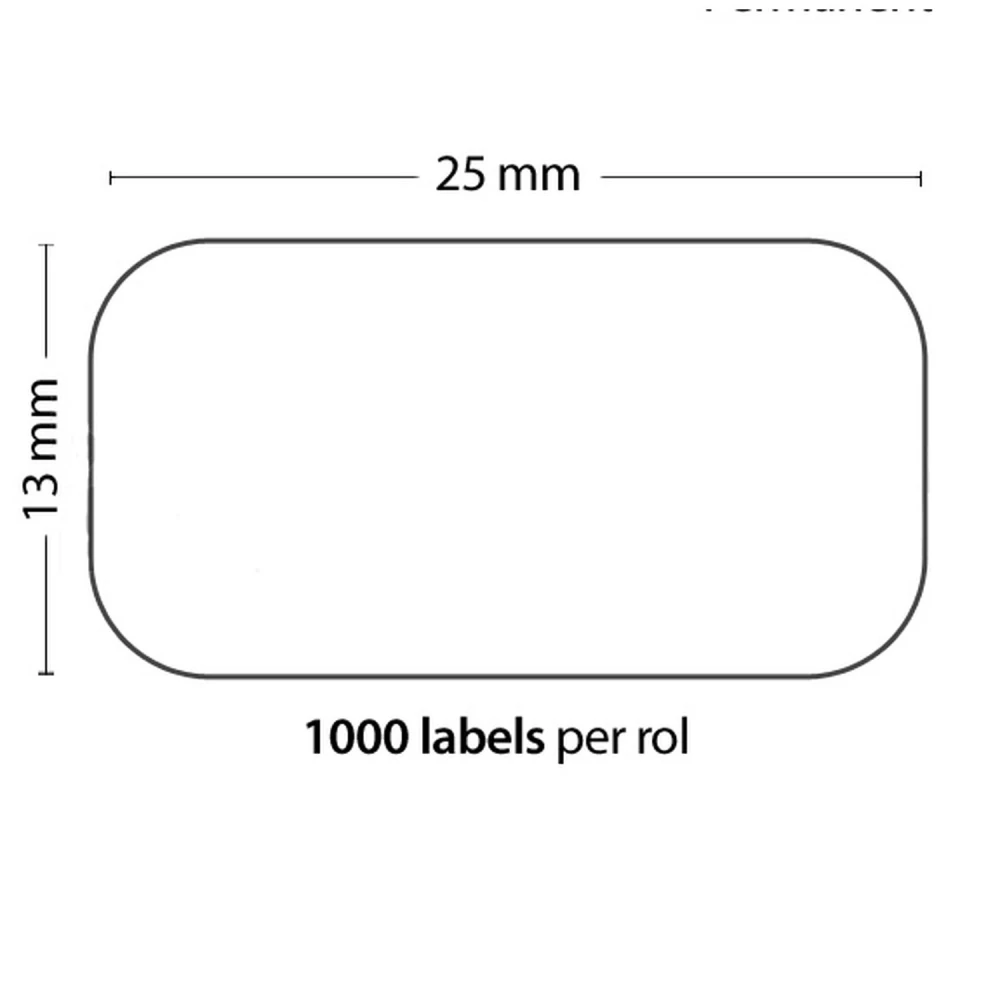 Dymo 11353 ühilduv kleebisetikettide rull - 1000 tk 25mm x 13mm