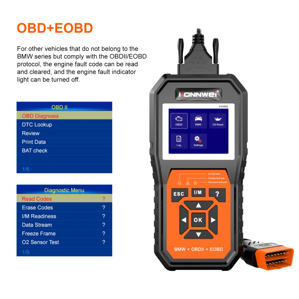 BMW diagnostikaskanner Konnwei KW480 - OBD2 tööriist BMW-le