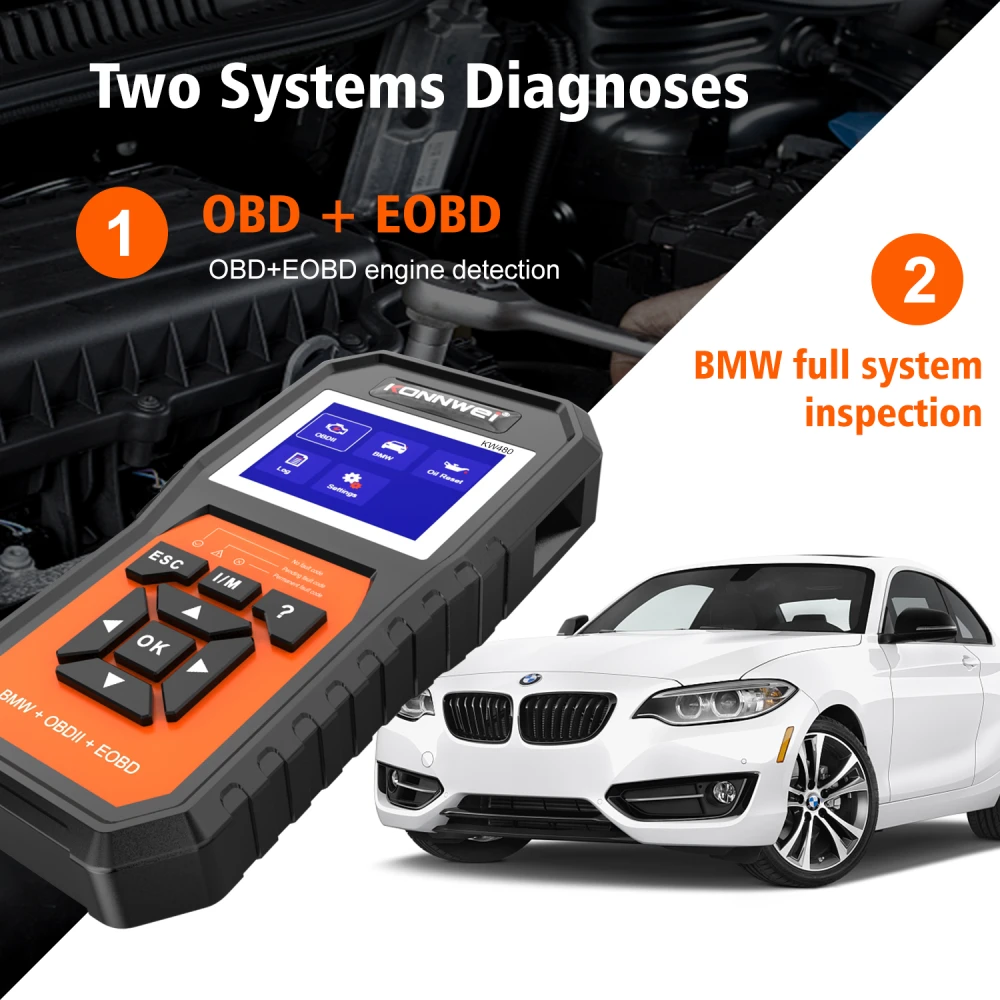 BMW diagnostikaskanner Konnwei KW480 - OBD2 tööriist BMW-le
