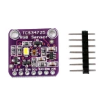 Módulo sensor de color RGB TCS34725 para Arduino con componentes visibles