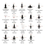 Kit clips retenedores coche TSX TOOL con 19 tamaños comunes para automoción