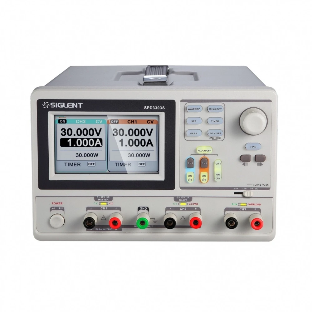 Siglent SPD3303D laboratooriumi toiteallikas, 3 väljundit, PC-ühendus