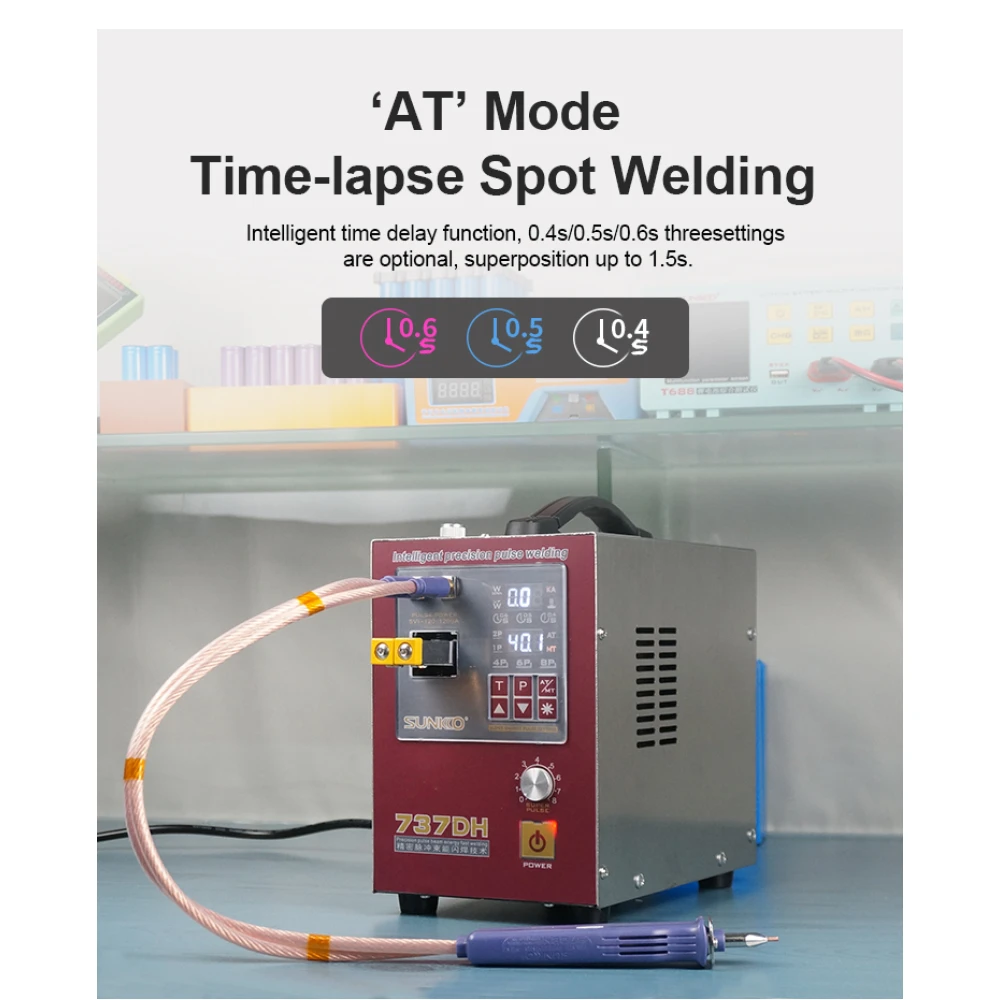 Sunkko 737DH punktkeevitusseade liitiumakude ehitamiseks 18650 14500 21700