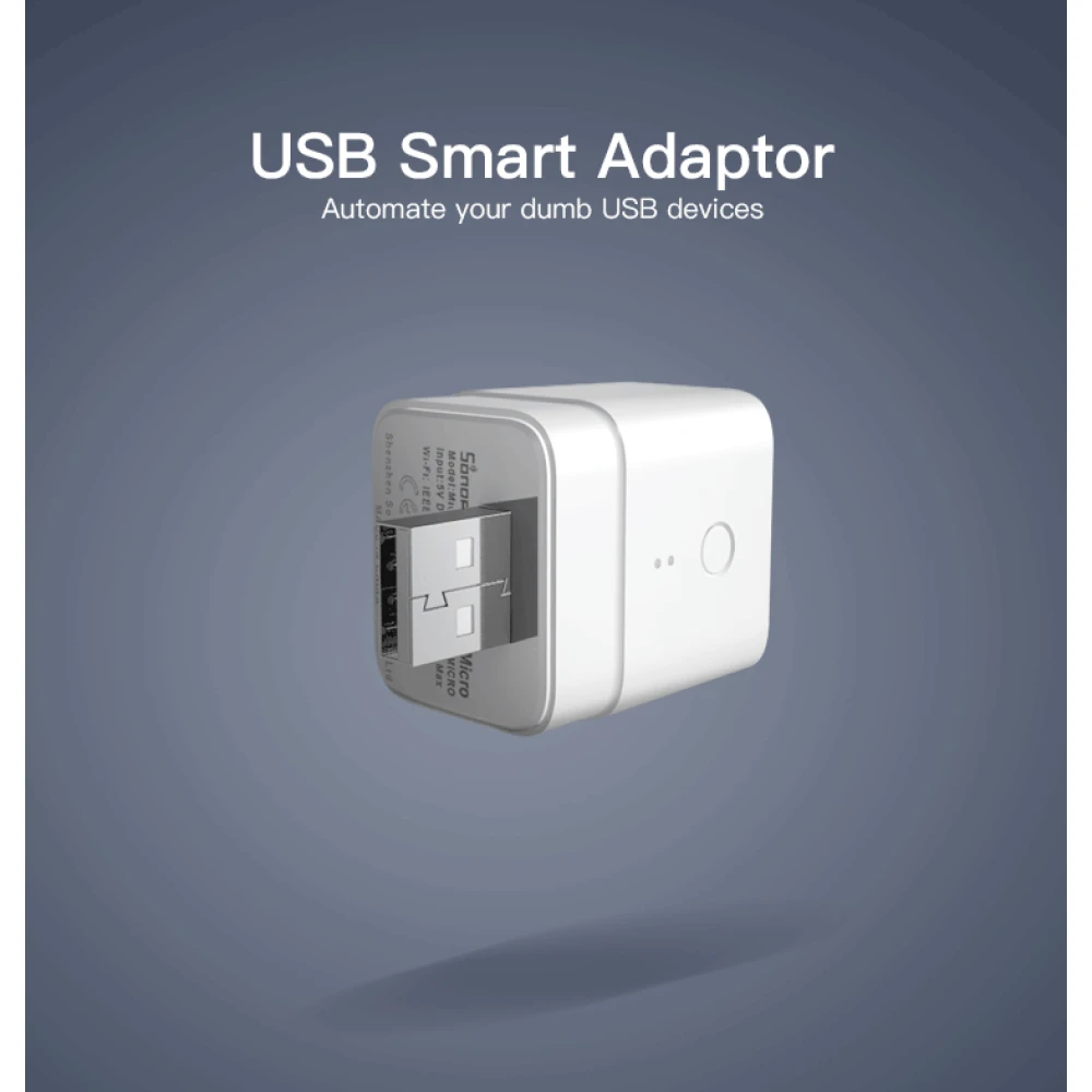 SONOFF Micro nutikas USB WiFi adapter kaugjuhtimiseks ja automatiseerimiseks