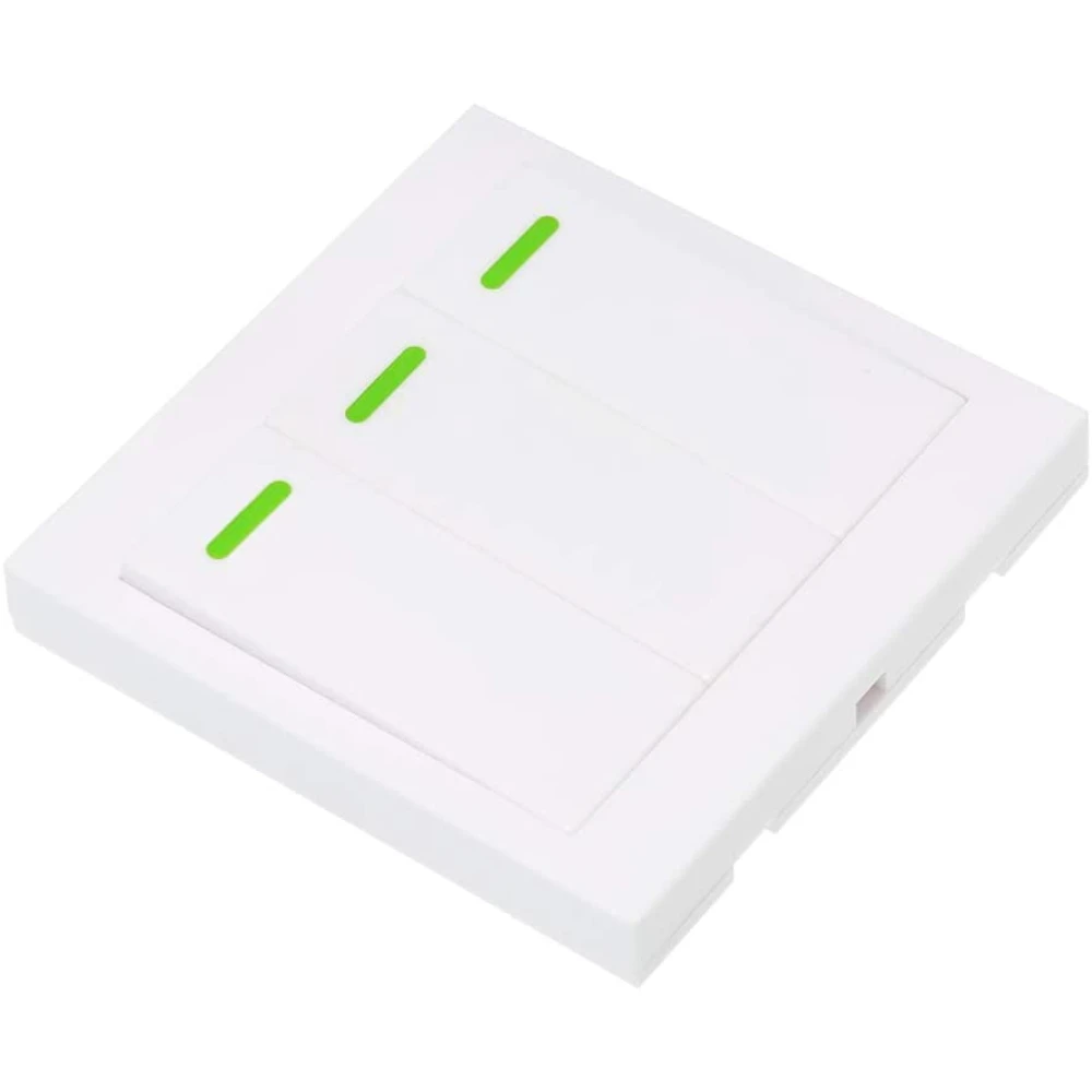 SONOFF Pulsador Interruptor Triple instalado en pared para control de iluminación