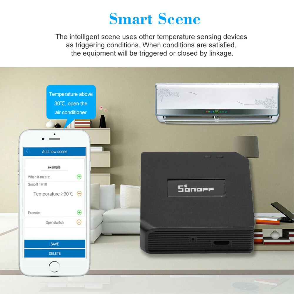 Sonoff RF Bridge 433MHz WiFi juhtmevaba, ühildub Alexa ja Google Home'iga