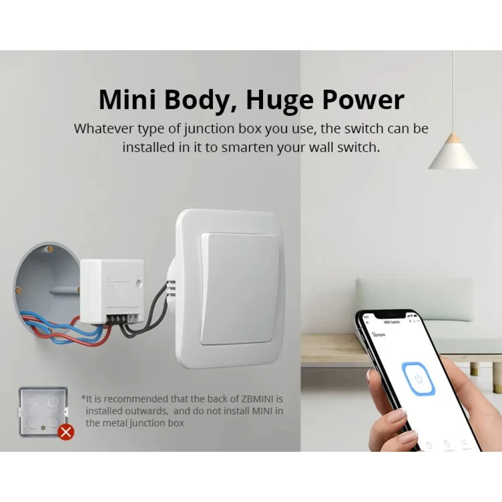 SONOFF ZBMINI ZigBee mini nutikas lüliti valguse juhtimiseks 2-suunaliselt