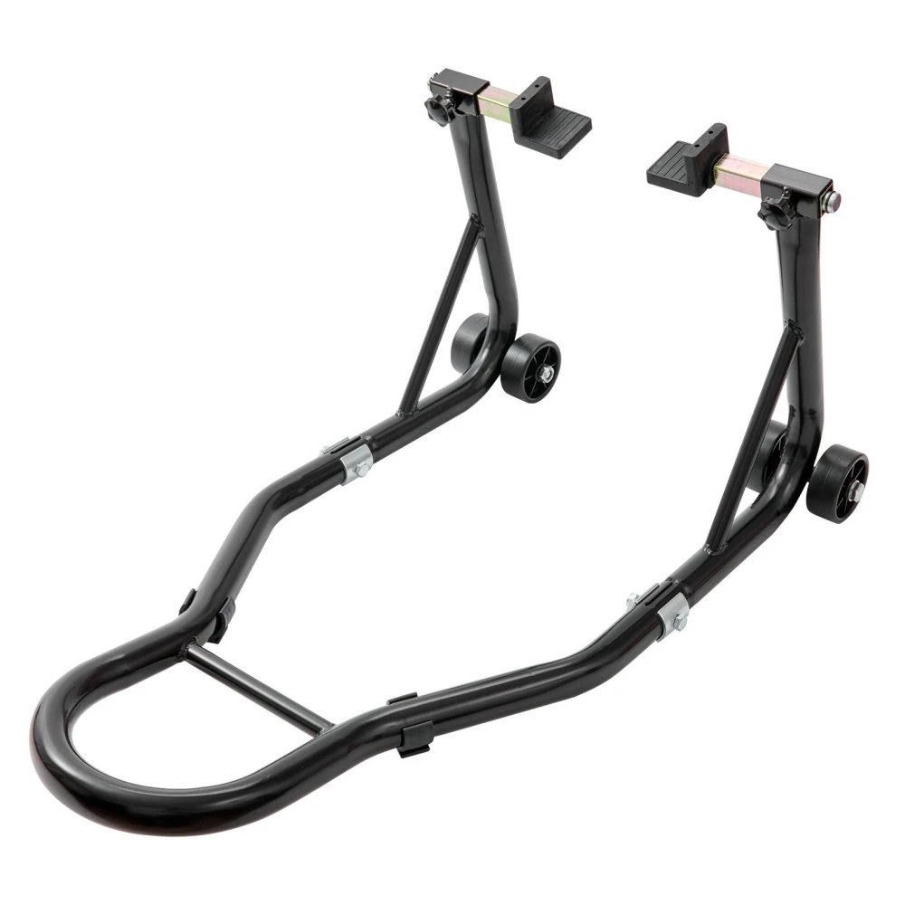 Soporte ajustable para rueda trasera de moto con ruedas de polipropileno