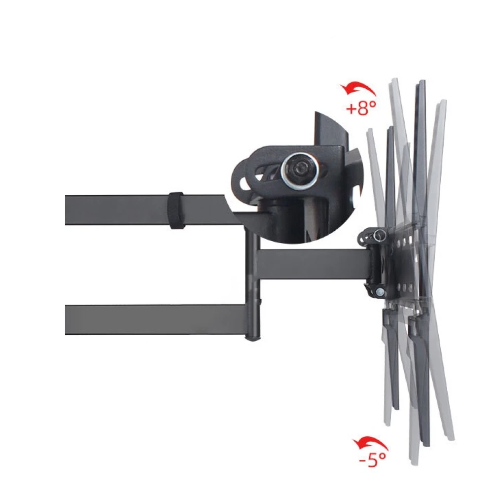 Soporte metálico para TV LCD, LED y plasma con ajuste de distancia a pared