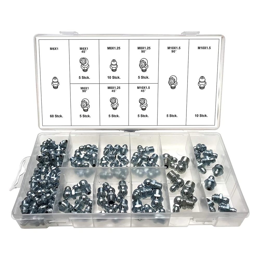 Metrilised määrdeniplid M6, M8 ja M10 - 110 tk