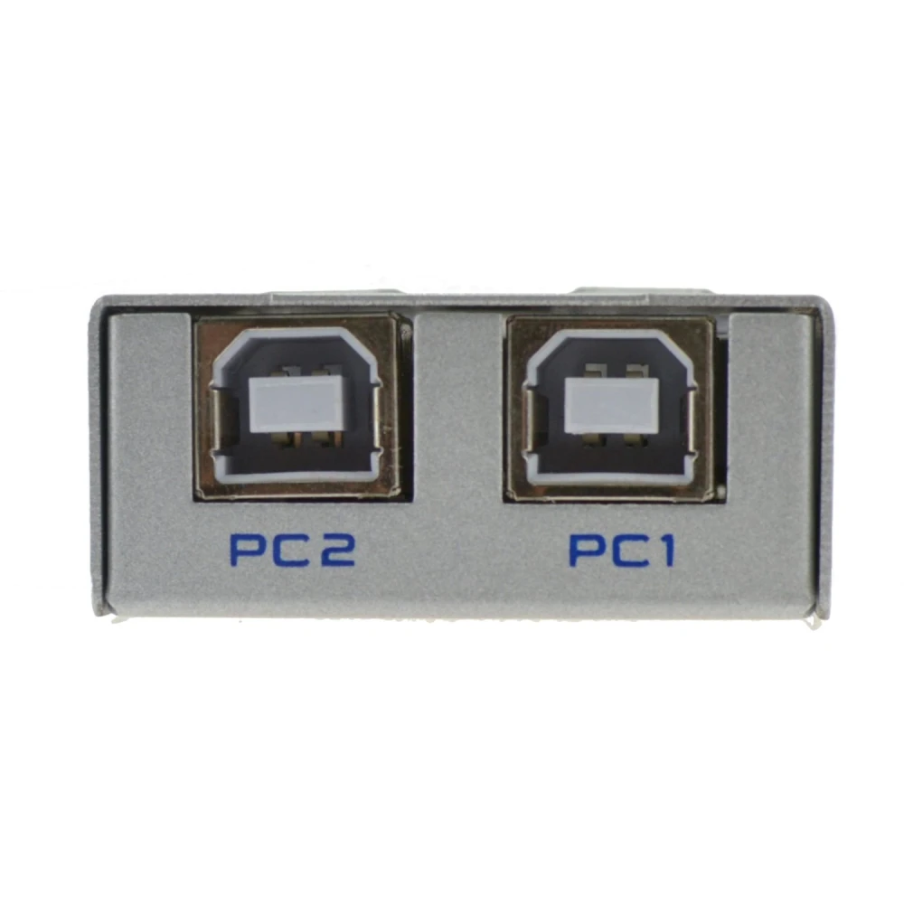 Conmutador USB 2.0 con indicadores LED y botones para cambiar entre PC