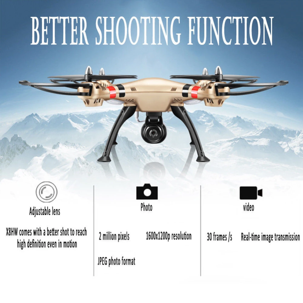 Syma X8hw FPV droon HD WiFi kaameraga