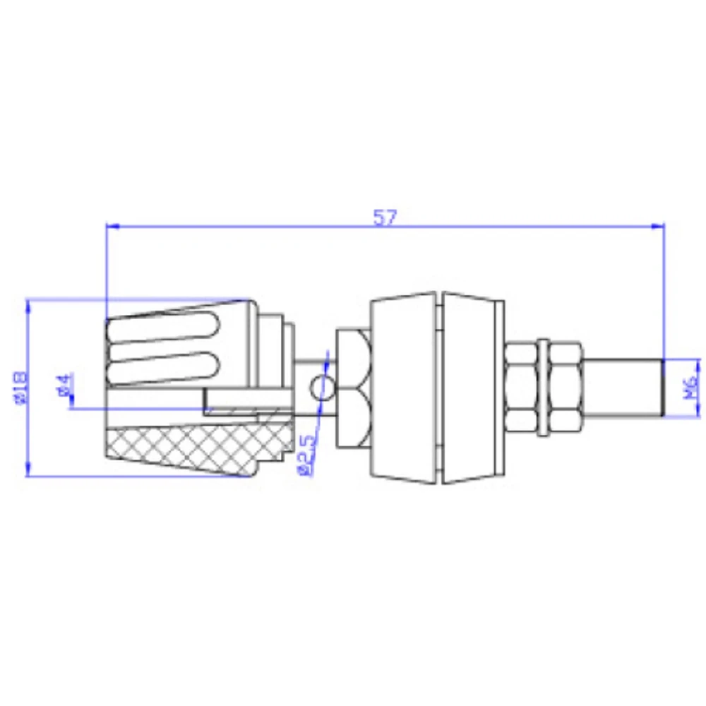 4 mm emane punased-mustad klemmid 60V 50A 2 tk Amass paneelile