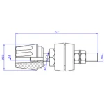4 mm emane punased-mustad klemmid 60V 50A 2 tk Amass paneelile